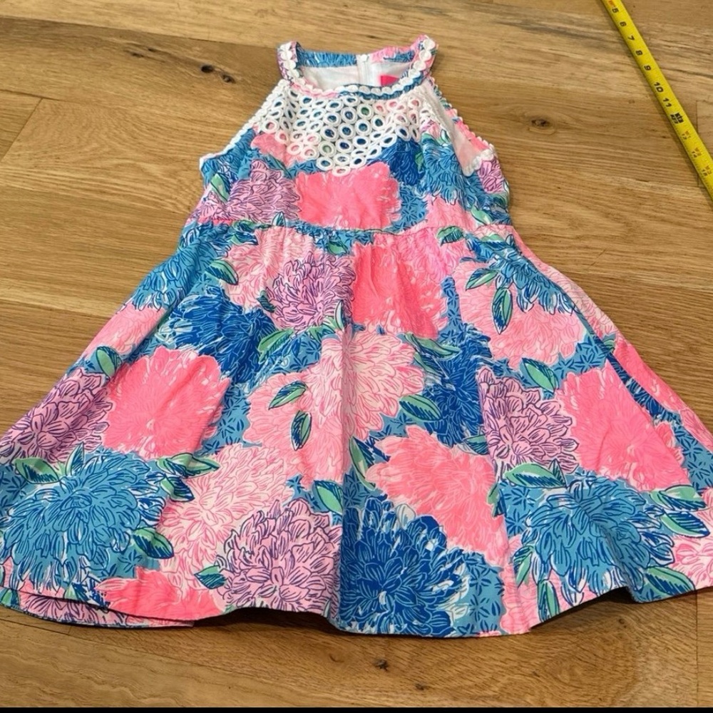 Lilly Pulitzer Pink and Blue Floral Kids Dress